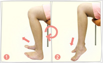 オフィスで簡単に出来る足のむくみ予防 足関節運動